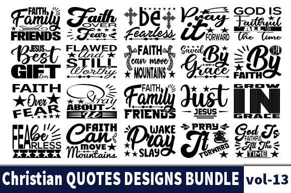 20 Christian Designs Bundle: Graphics for Crafts & Creative Marketing