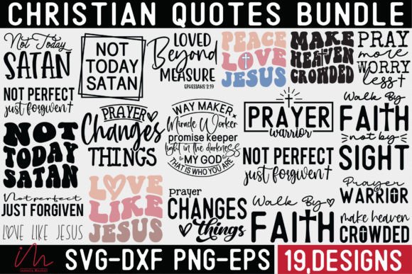Funny Christian SVG Bundle for Graphics & Crafts Projects