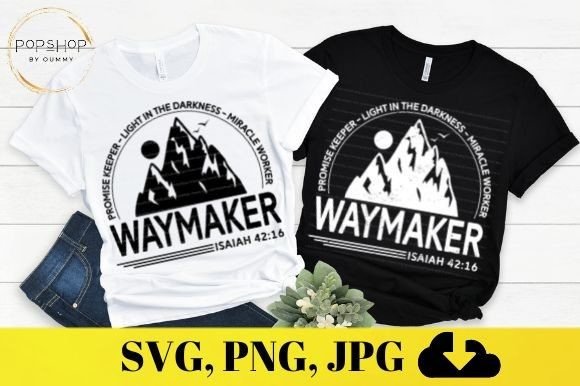 h1Waymaker Miracle Worker Christian: Graphics & Print Templates for Faith-Based Merchandise/h1