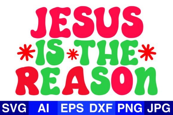 Jesus is the Reason 1: A Graphic Design Asset for Christian-Themed Branding and Marketing