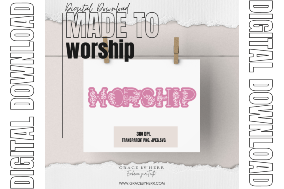 Reviewing Made to Worship Christian Craft Print for Branding and Marketing Use